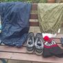2 golf bags and various  club also jackets balls and tees shoes  and a trolly Image 8
