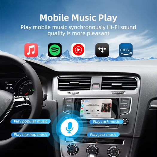 Wireless CarPlay Android Auto Adapter For Audi A3 8v 2013-2018 Mirror Link AirPlay Bluetooth GPS Navigation