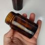 287 - Set of 2 Vintage Kruschen Salts Brown Amber Glass Decorative Collectible Display Bottles Image 5