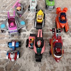 Paw Patrol cars and pups