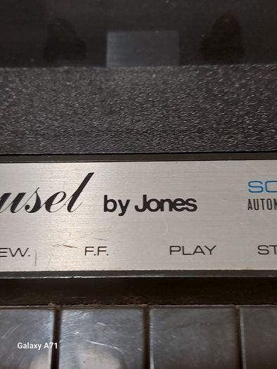 Vintage Carousel Jones Solid State Cassette Tape Recorder Model Et-1016 in lovely case, with Power supply, excellent condition