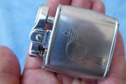 Ronson Victory 1950s Lighter, Mid Century with unusual Letter R lever to control the  flame.