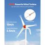 12V 400W Solar Wind Power Kit, 2PCS 100W Monocrystalline Solar Panels + 200W Wind Turbine + MPPT Wind/Solar Hybrid System Controller for Home RV Boat Camping Off-Grid Applications Image 5