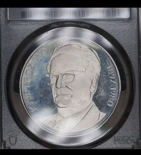 PR67DCAM PCGS 1000 Dinara 1980 Yugoslavia Silver Coin Death Of Tito