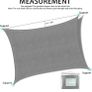 Sun Shade Sail 2m x 3m Grey Rectangular Waterproof Garden Sun Sail Outdoor Patio Party Sunscreen Awning Canopy 98% UV Block With Rope (FREE POSTAGE) Image 4