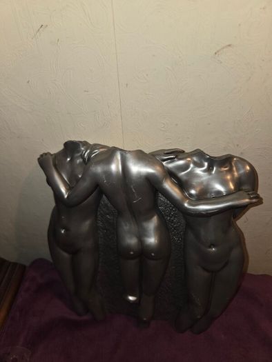 Art Deco Style Heavy "Three Graces" Wall Hanging