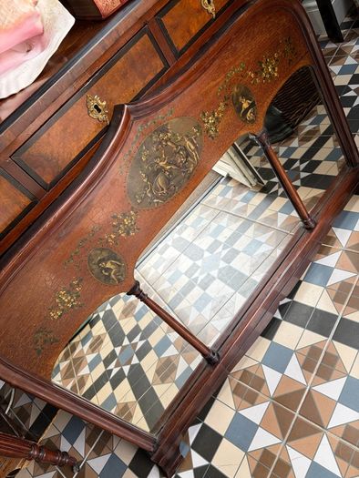 19th Century Polychromed Mirror