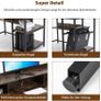 _Desk with shelf small computer table with monitor stand office table industrial style work table laptop table home office desk study table furniture for study table PC Image 4