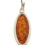 Vintage 925 Sterling Silver And Natural Baltic Amber Pendant Image 3