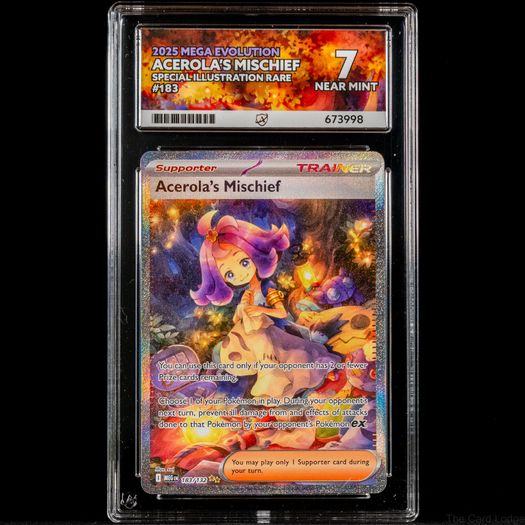 Acerola's Mischief 183/132 Ace Grading 7 Near Mint Special Illustration Rare Pokemon Card Mimikyu