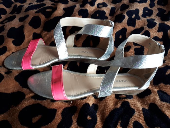 Silver Sandals Size UK3