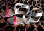 Silver Sandals Size UK3
