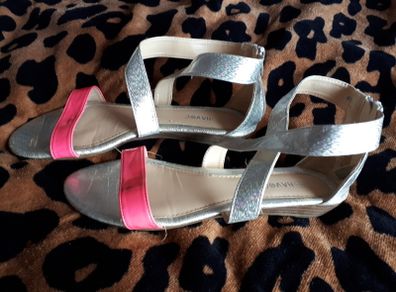 Silver Sandals Size UK3