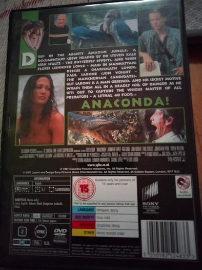 Anaconda (1997) DVD