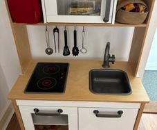 Wooden Play Kitchen + Accessories