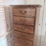 Beautiful slim rustic vintage 10 drawer tallboy in superb condition Image 6