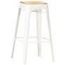 Bar Stools 4 pcs White Solid Mango Wood Image 9
