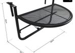 Balcony Hanging Rail Coffee Table Mini Storage Rack Flower Stand