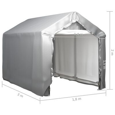 Storage Tent 180x300 cm Steel Grey