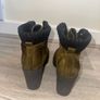 Women's Green Suede Lace-up Boots with Block Heel - Size UK 5 Image 5