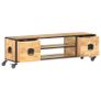 TV Cabinet 130x30x39 cm Solid Mango Wood Image 4