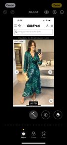 (Silk Fred) Leopard print maxi wrap dress. Size 10