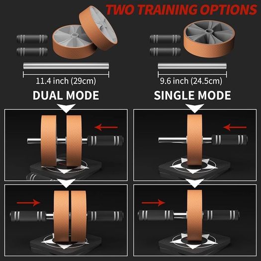 FREE EXPRESS SHIPPING Ab Roller Wheel, Ab Workout Equipment Exercise Wheels Set for Abdominal Core Strength Muscle Training, Muscle Roller Stick Reduce Muscle Soreness Tightness Leg Cramps