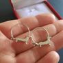 Dachshund sausage dog Charm Earrings Puppy Dog Hoop Earrings Dachshund Lover Jewelry Image 4