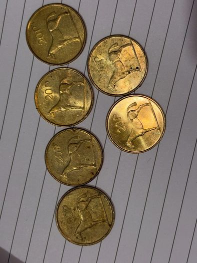Irish 20p Coin Various Years