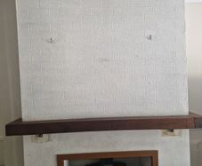 wooden mantle beam