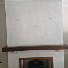 wooden mantle beam