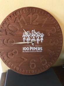 100 Pipers Bar Wall Clock