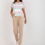 set of trousers, a short-sleeved bat-type blouse Image 5