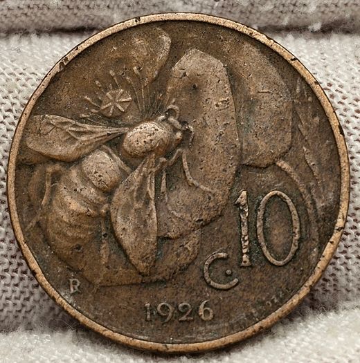 Italy 1926 10 Centesimi Coin