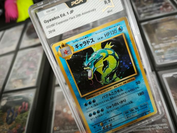 Gyarados ! First Edition ! Graded ! PCA ! 9.5 Mint ! from Expansion Pack 20th Anniversary ! 2016 ! Japanese Pokemon Card ! PSA !