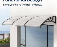 Large Window Door Awning Canopy,Transparent 300x100cm