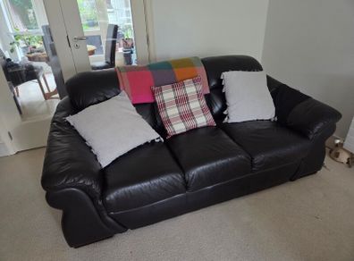Black leather couches for sale