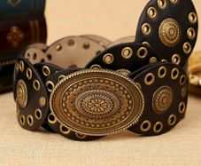 Fabulous Leather Look Belt + matching earrings & necklaces available