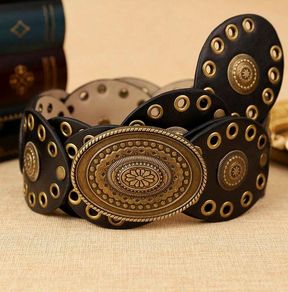 Fabulous Leather Look Belt + matching earrings & necklaces available