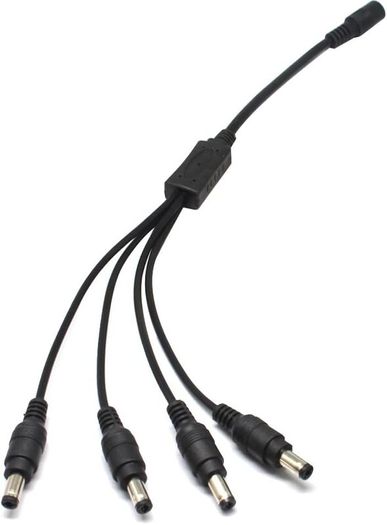 Security-01 AC to DC 12V 2A Power Supply Adapter with 4-Way Power Splitter for CCTV Security Camera DVR NVR Led Strip