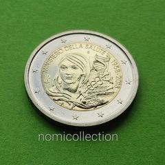 Italy 2018 year Uncirculated 2 Euro coin.