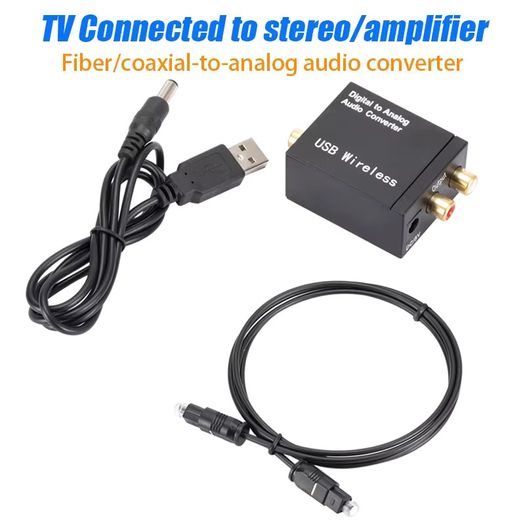 Bluetooth Digital to Analog Audio Converter Adapter For TV Amplifier Decoder Optical Fiber Coaxial Signal to Analog DAC Spdif