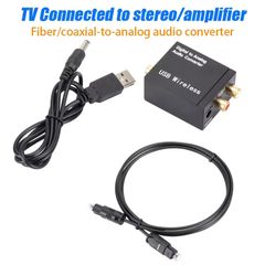 Bluetooth Digital to Analog Audio Converter Adapter For TV Amplifier Decoder Optical Fiber Coaxial Signal to Analog DAC Spdif