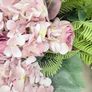 New bespoke 80cm x 80cm wild rose, fern, eucalyptus and hydrangea rustic wreath in vintage blush Image 4