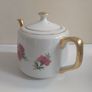 Fabulous 1950s Carrigaline Pottery Teapot with a Lovely Pink Carnation Motif with Gilt Handle, Spout and Lid Finial Image 2