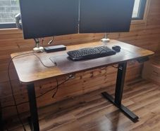 Standing Desk Electrical with dell 24inch monitors and USB c dock