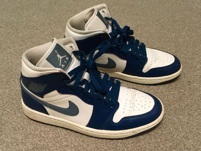 Nike Air Jordans UK 5 blue and white