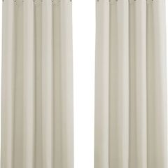 NEW SALE | Thermal Bedroom Curtains - Eyelet Short Curtains Room Darkening & Noise Reducing Curtain Panels for Kitchen Bedroom, 2 PCs, Wide 46 inch by Drop 54 inch