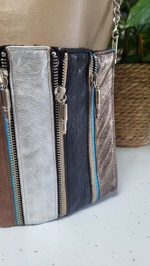 Louise Farnay metallic tones magnetic snatch crossbody bag - Rrp 129 dollars (New)