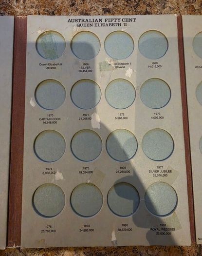 Australia 20 and 50 Cent Coin Album in Presentation Holder